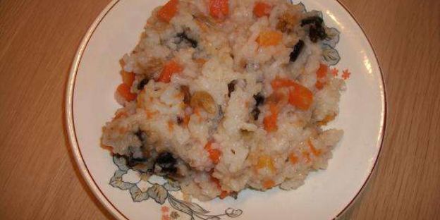 сладкая рисовая каша с тыквой