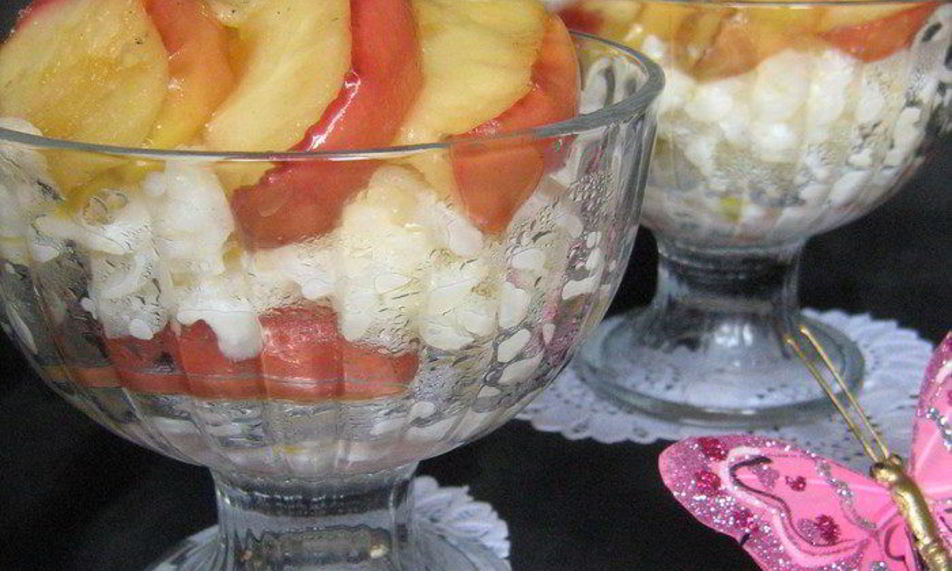 Рецепт сливочной рисовой каши с яблоками