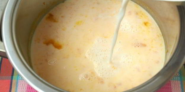 тыквенно-рисовая каша на молоке