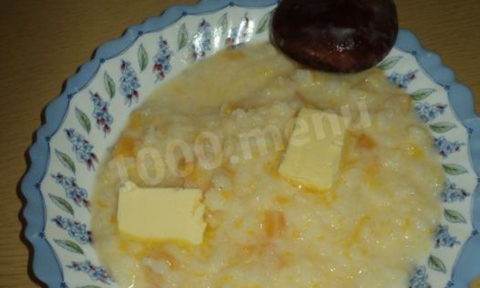 Рецепт тыквенной каши с рисом на молоке