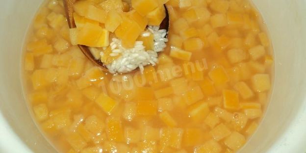 тыквенная каша с рисом на молоке