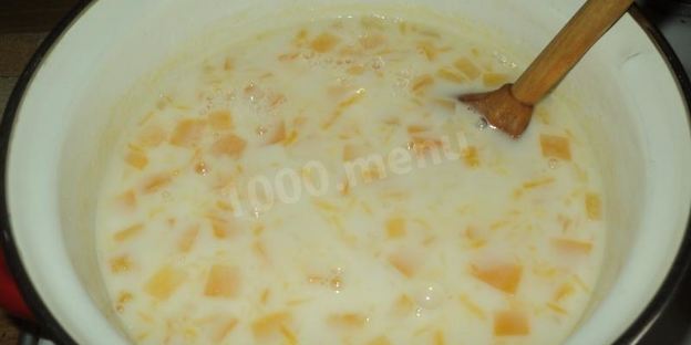 тыквенная каша с рисом на молоке