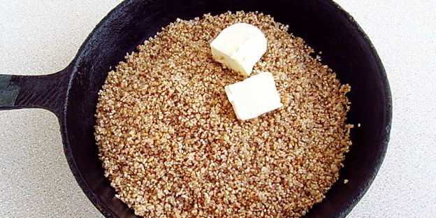 ячневая каша с грибами в пароварке