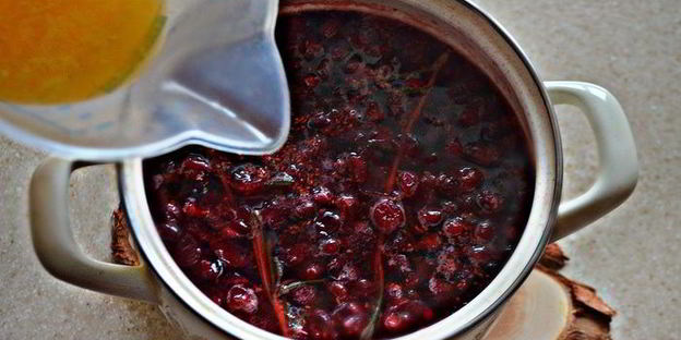 безалкогольный клюквенный пунш