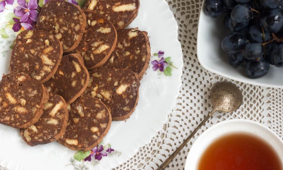 Рецепт чайной колбасы из печенья