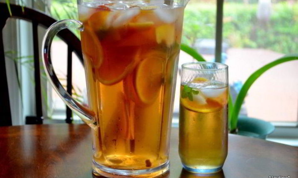 Рецепт холодного чая с фруктами