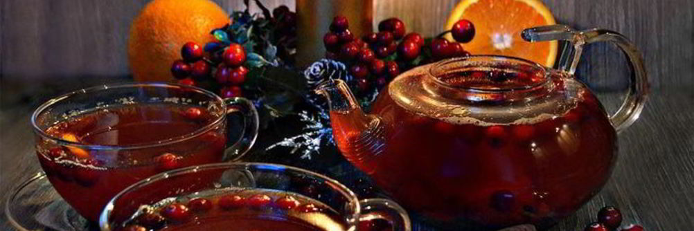 Клюквенный чай с апельсином