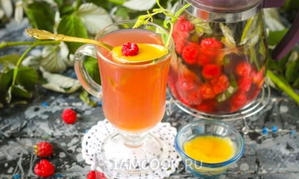 Рецепт малинового чая