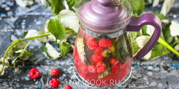 малиновый чай