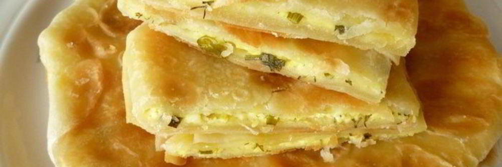 Плацинды с творогом и зеленью