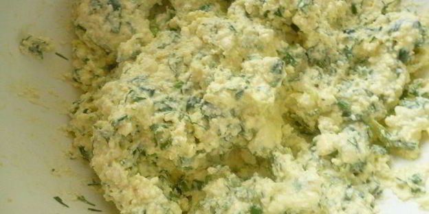 плацинды с творогом и зеленью