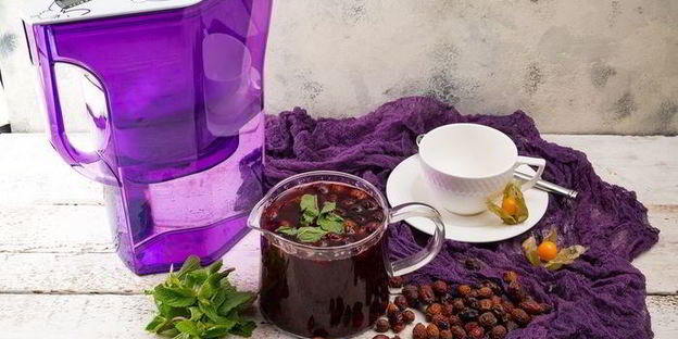 витаминный чай с черной смородиной и шиповником