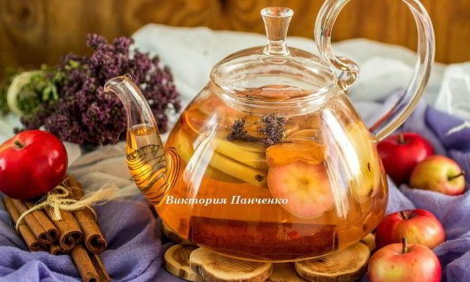 Рецепт яблочного чая с душицей и корицей
