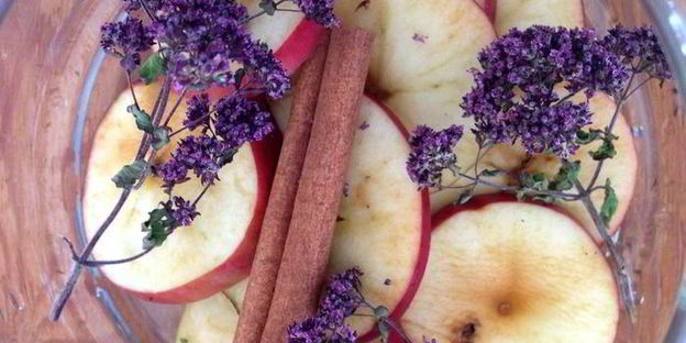 яблочный чай с душицей и корицей