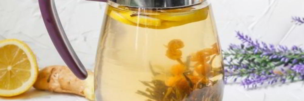 Зеленый чай с имбирем и лимоном