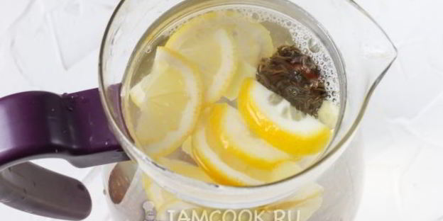 зеленый чай с имбирем и лимоном