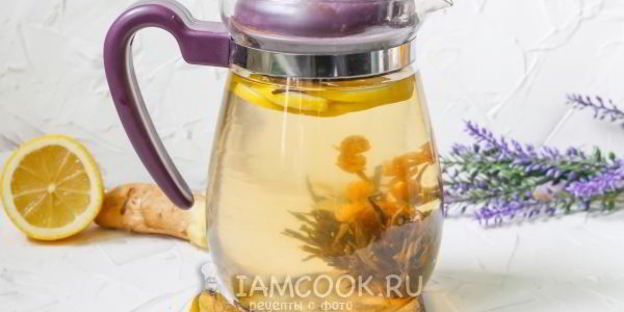 зеленый чай с имбирем и лимоном