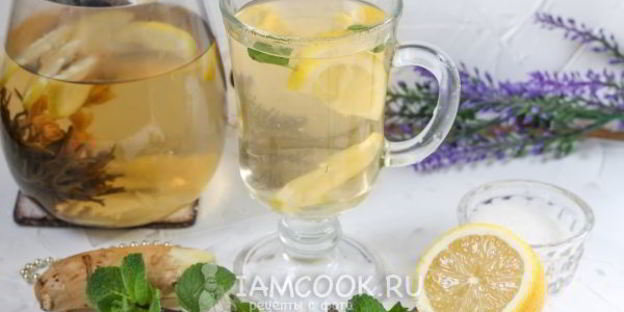 зеленый чай с имбирем и лимоном