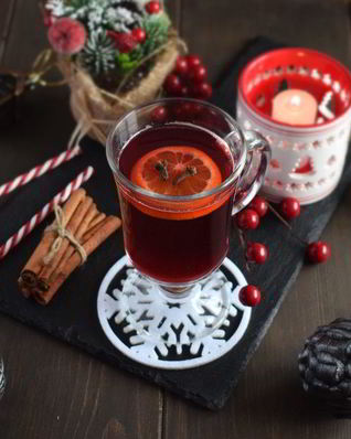Безалкогольный клюквенный глинтвейн