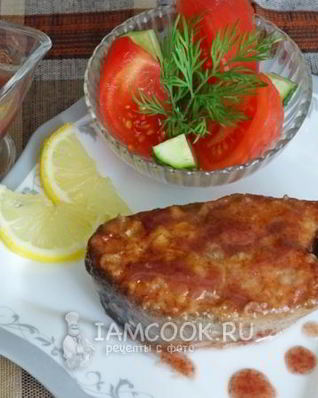 Кета в ароматном соусе Глинтвейн