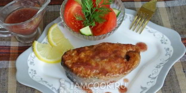 кета в ароматном соусе глинтвейн