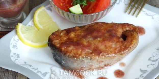 кета в ароматном соусе глинтвейн