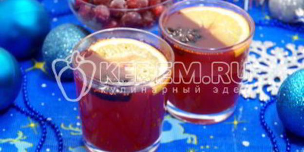 клюквенный безалкогольный глинтвейн