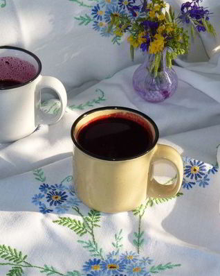 Бархатный чернично-сливочный кисель