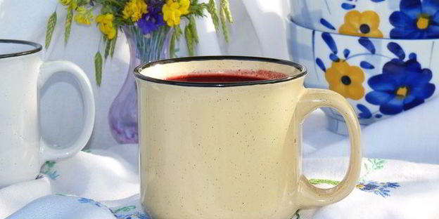 бархатный чернично-сливочный кисель