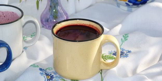 бархатный чернично-сливочный кисель