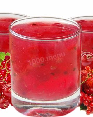 Кисель из замороженных ягод красной смородины