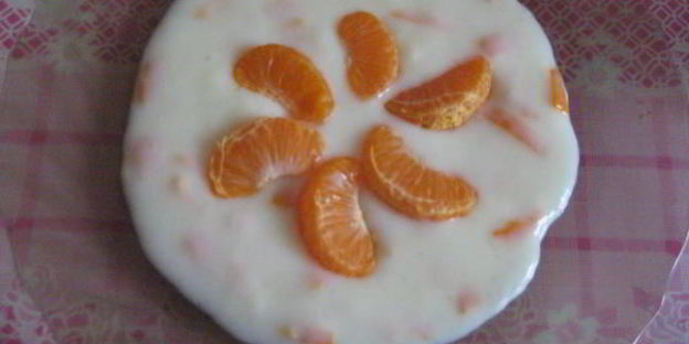 кисель молочный с мандаринами