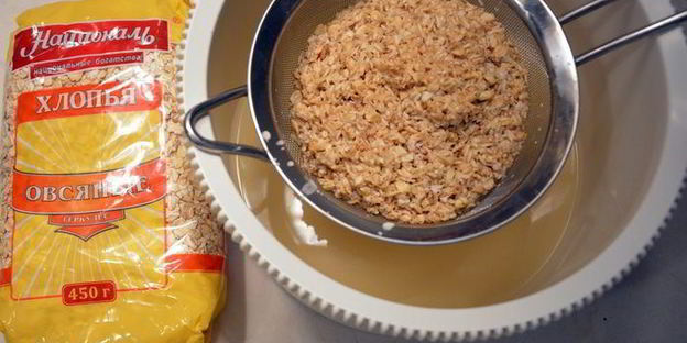 овсяный кисель с черникой