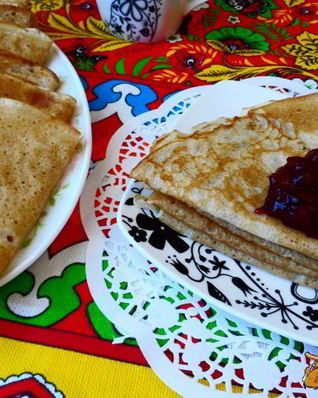 Заварные блинчики с водкой