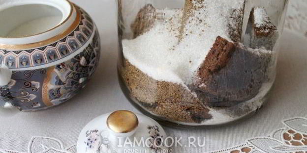 домашний квас из бородинского хлеба