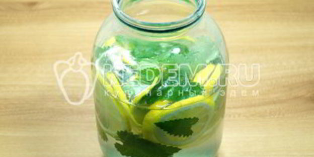 домашний лимонад с лимоном и мятой