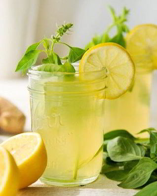 Летний лимонад с имбирем и мятой