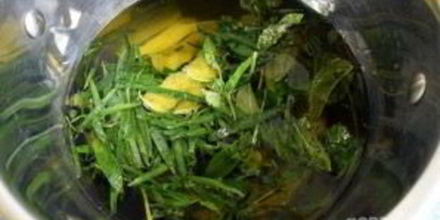 лимонад из тархуна, лимона и мяты