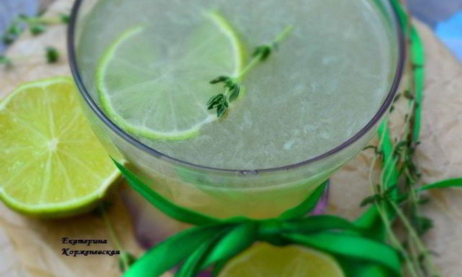 Рецепт лимонада с тимьянома и лаймома
