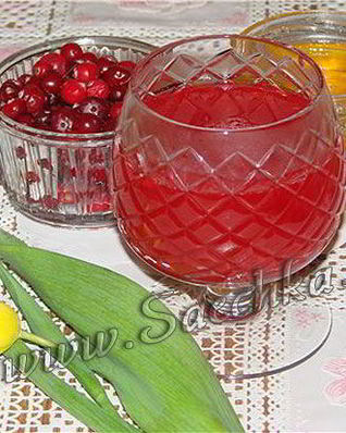 Клюквенный морс с медом