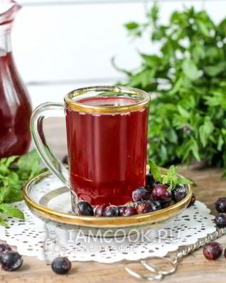 Морс из замороженной черной смородины