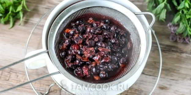 морс из замороженной черной смородины