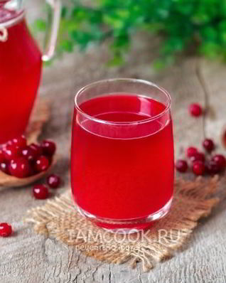 Морс из замороженной клюквы