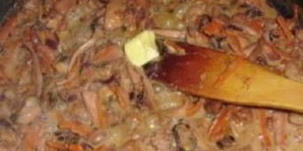 морской коктейль со спагетти