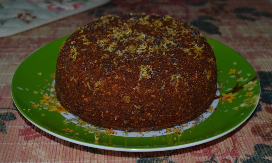 Рецепт орехового бисквита с цитрусовым сиропом