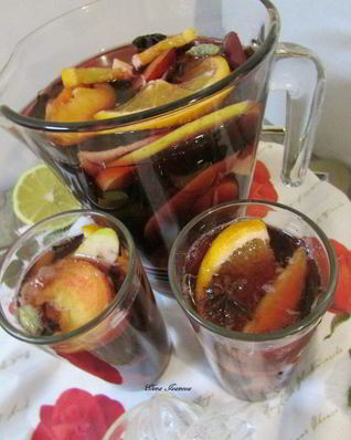 Газированная сангрия с минералкой