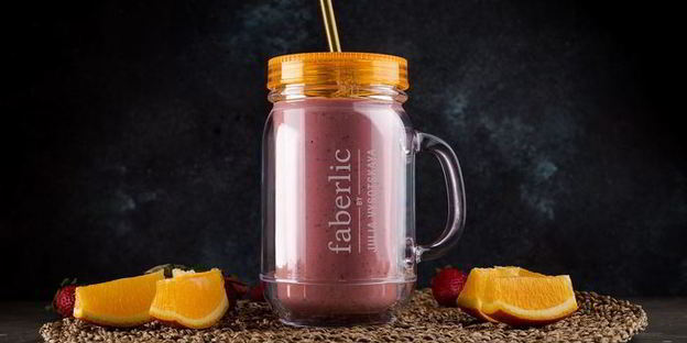 фруктово-творожный смузи с семенами чиа