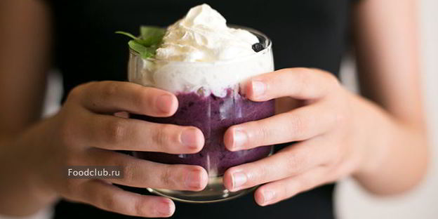 смузи из дыни с черникой