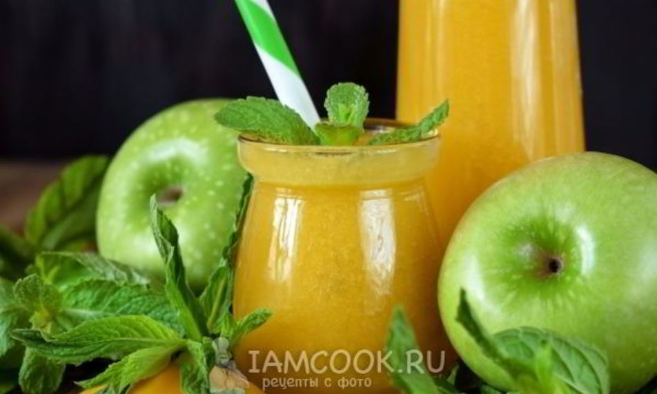 Рецепт смузей из яблока и консервированного манго