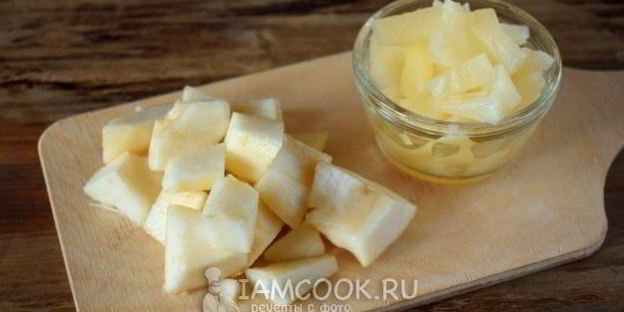 смузи с консервированным ананасом и киви